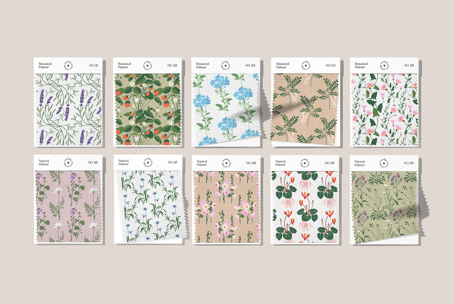 Floral Retro Label Kit 24