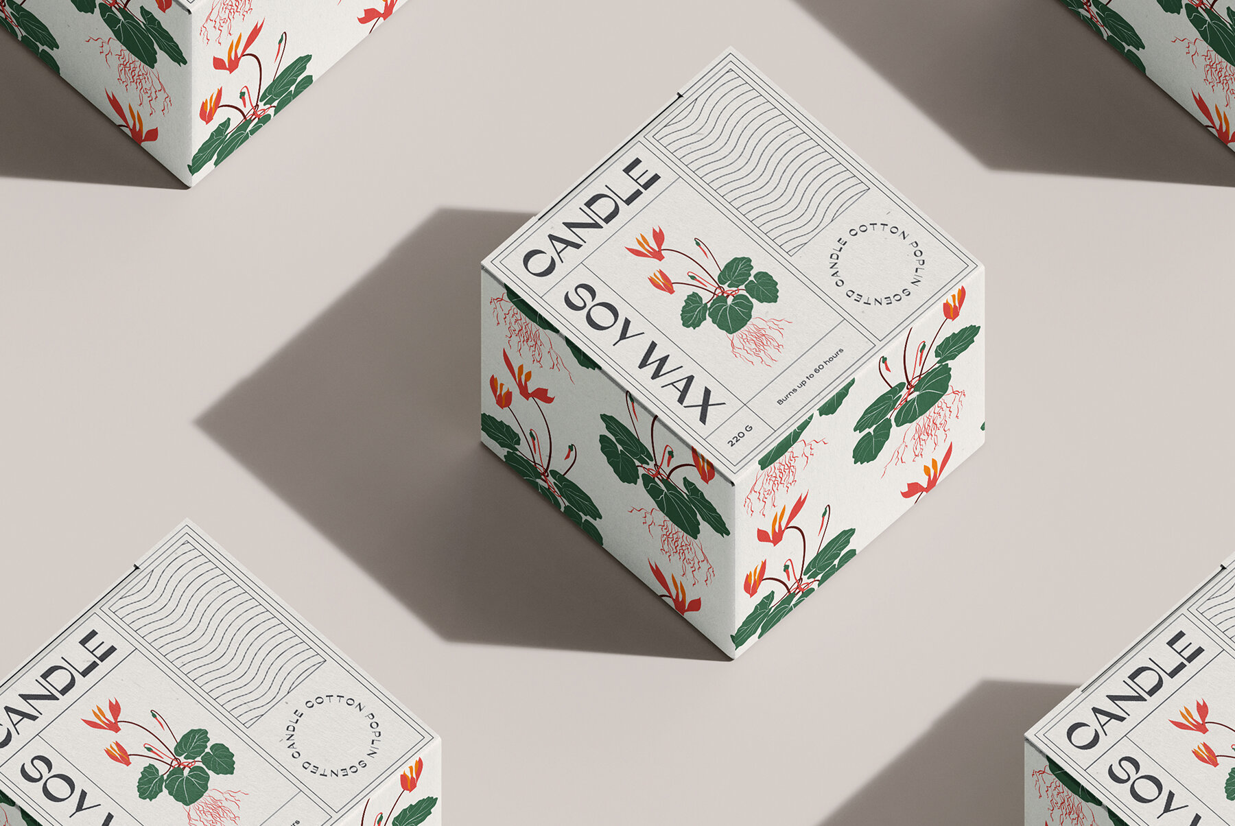 Floral Retro Label Kit 25