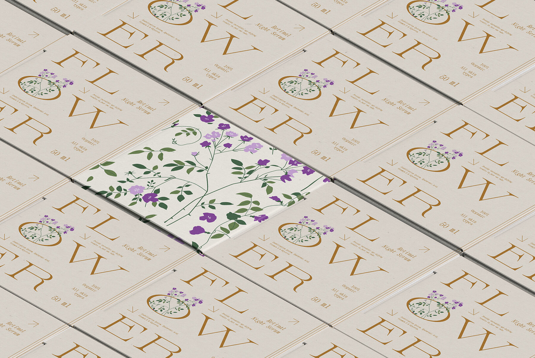 Floral Retro Label Kit 26