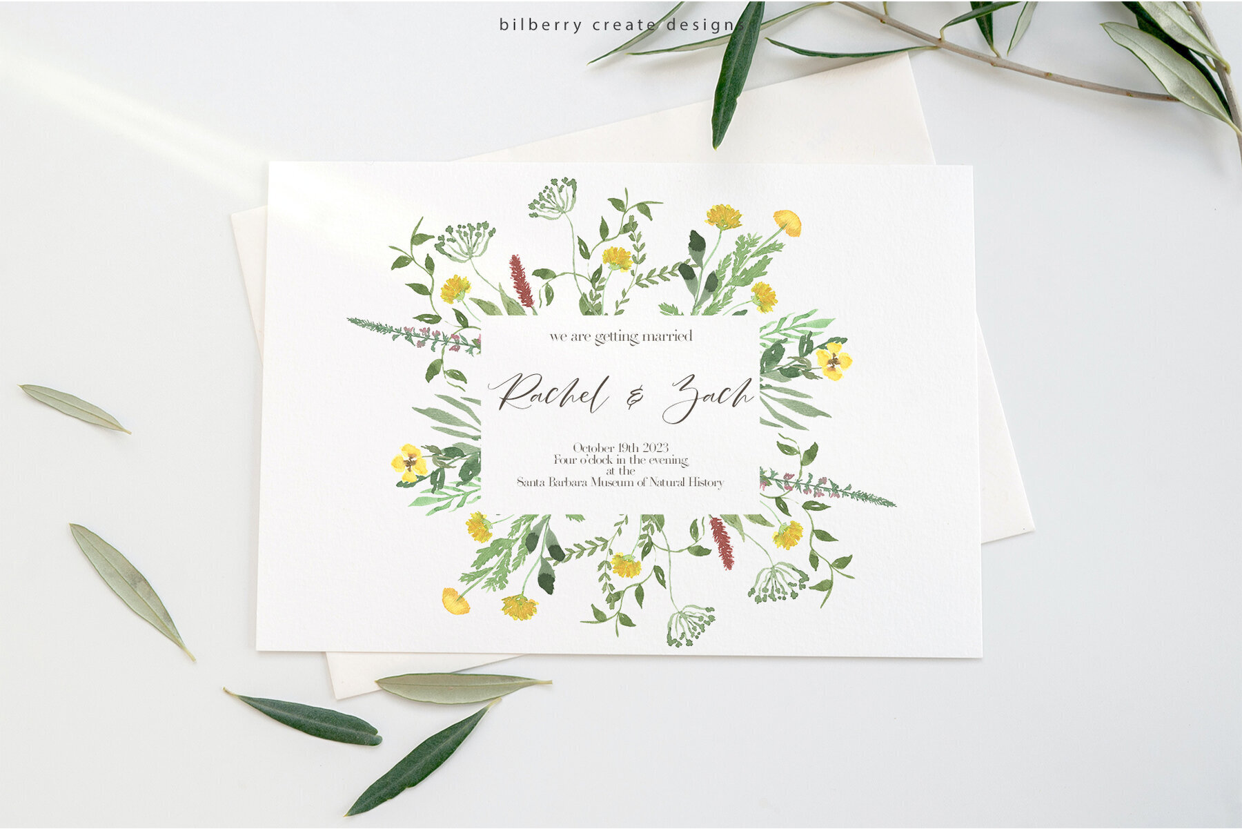 Watercolor Spring Fields Art Set 2