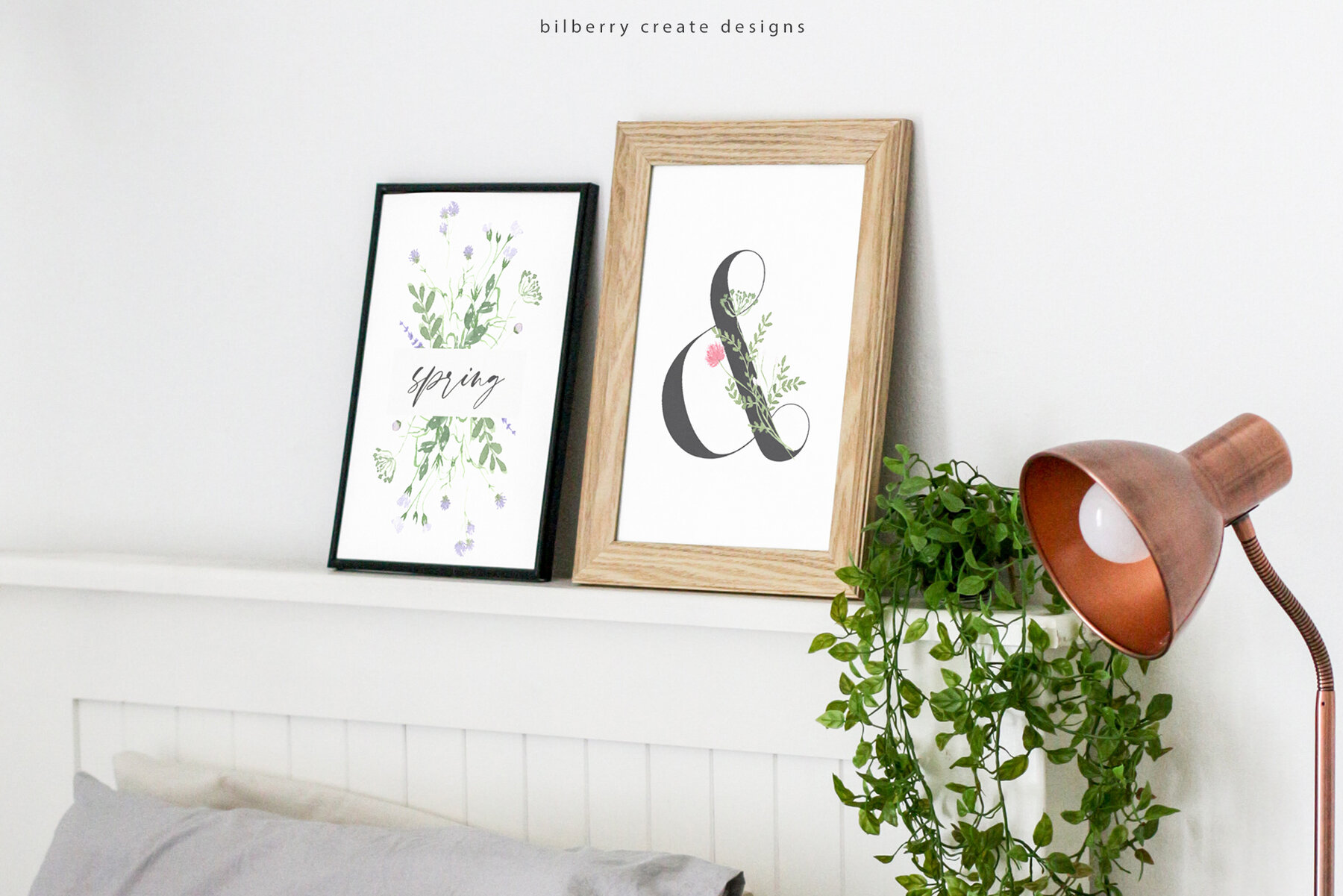 Watercolor Spring Fields Art Set 7