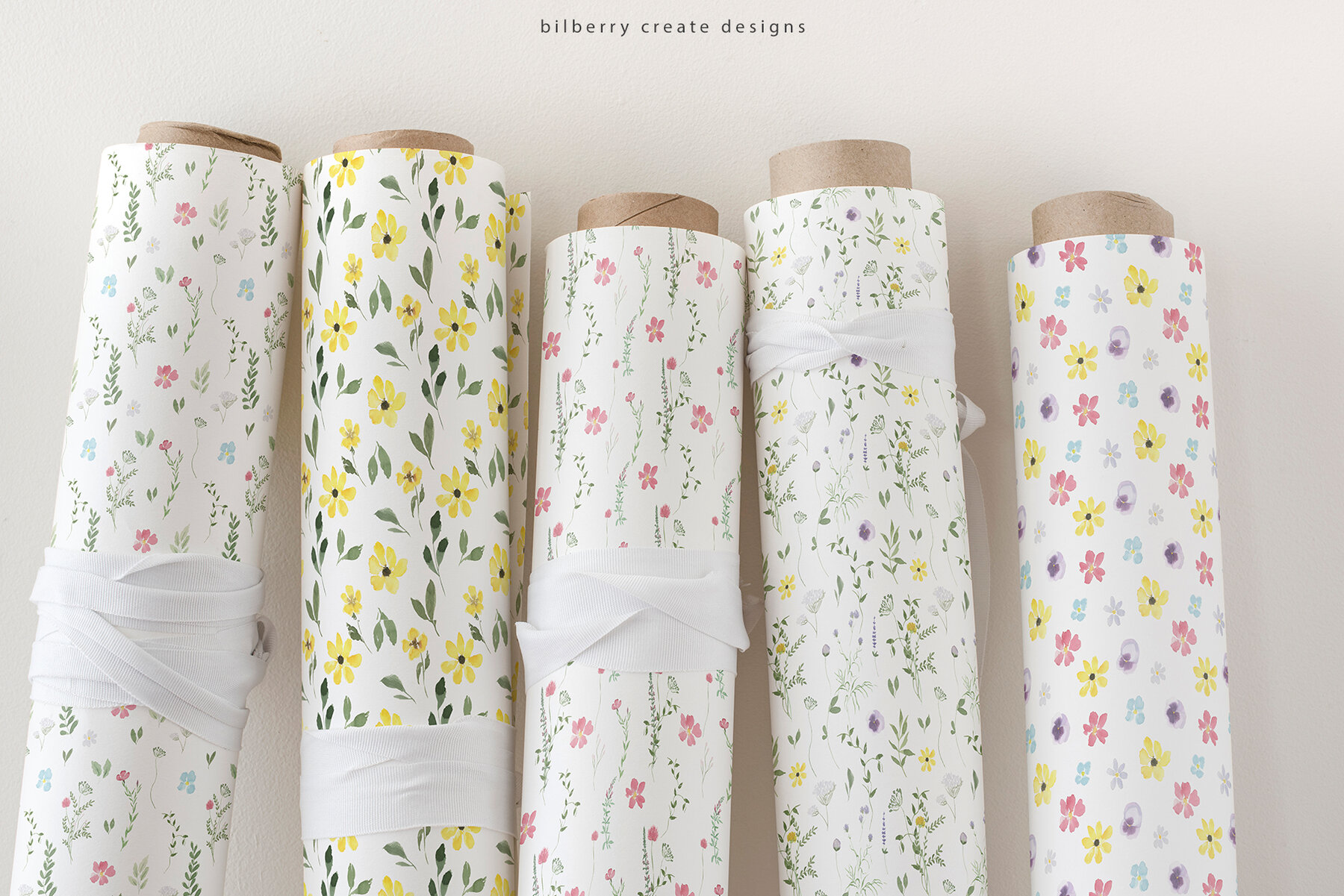 Watercolor Spring Fields Art Set 20