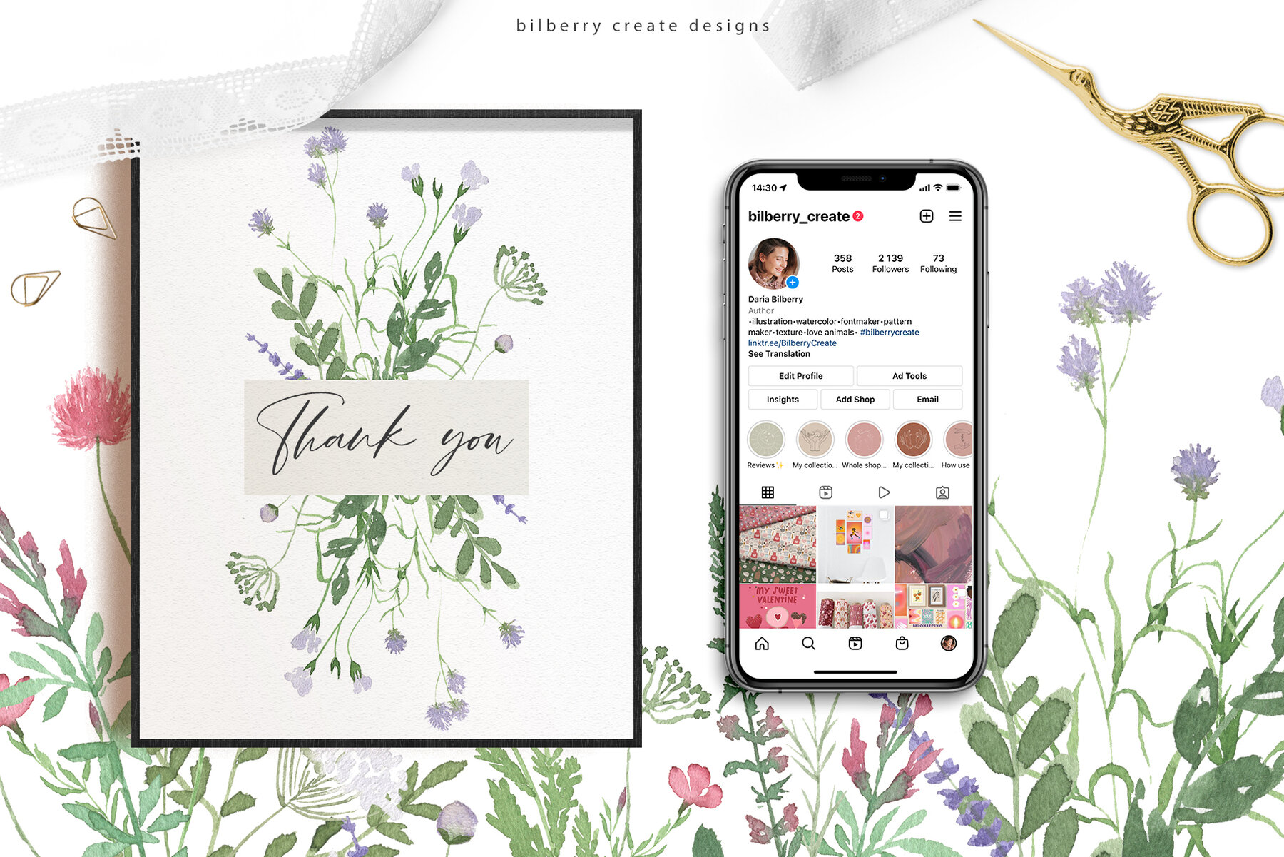 Watercolor Spring Fields Art Set 25