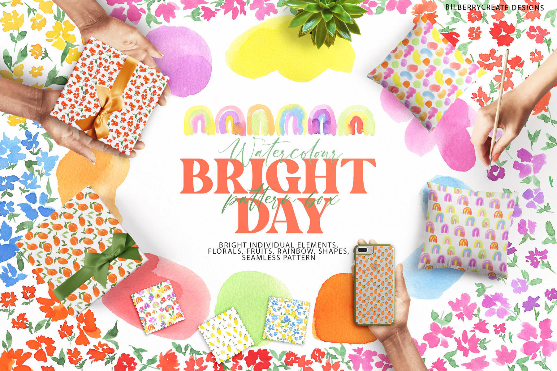 Watercolour Bright Day Pattern Box 1