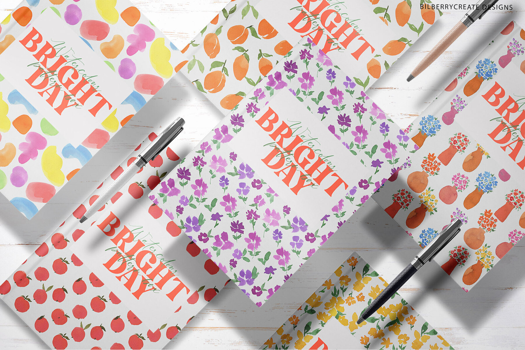 Watercolour Bright Day Pattern Box 2