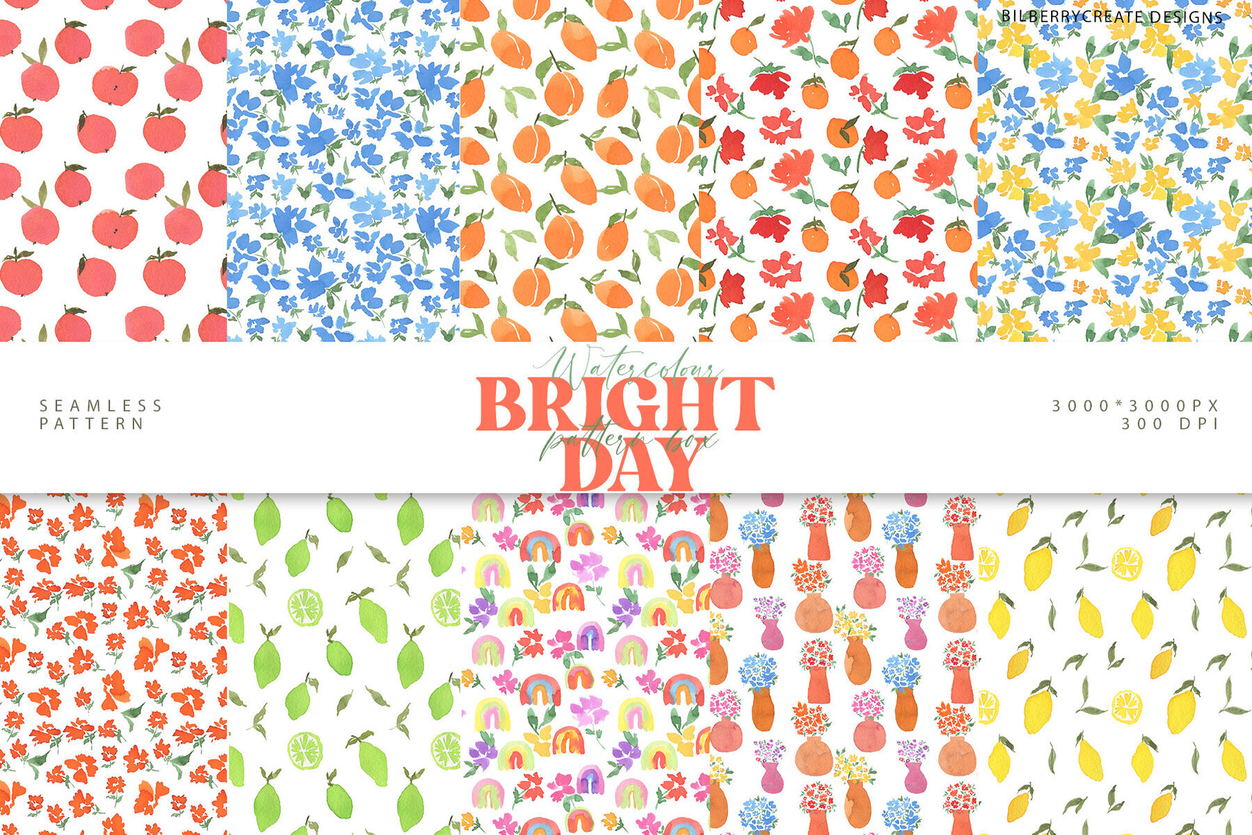 Watercolour Bright Day Pattern Box 5