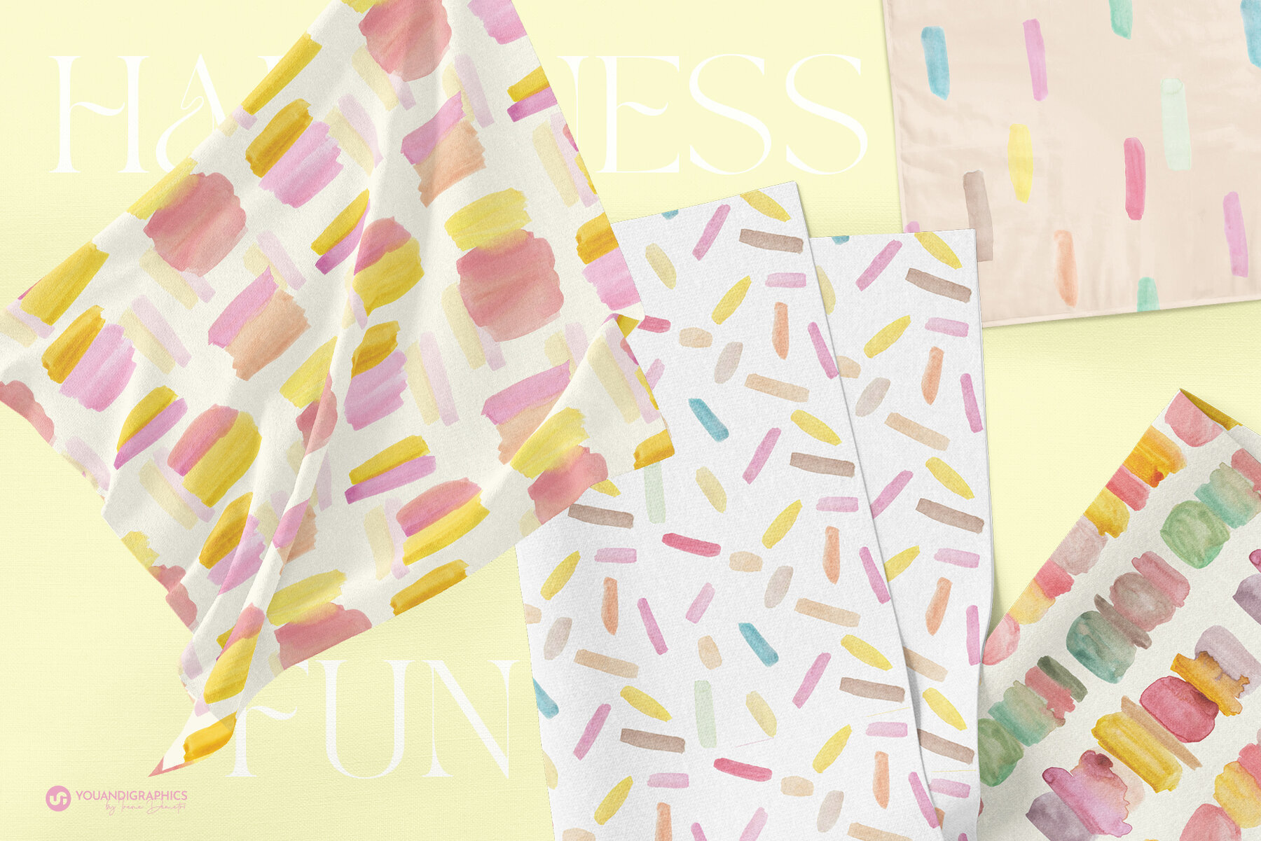 Candy Bar Watercolor Patterns 2