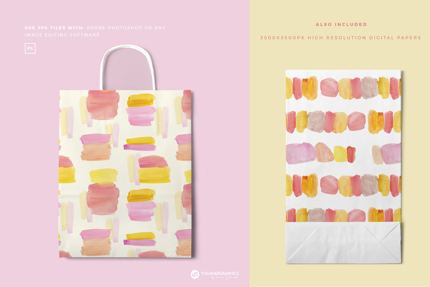 Candy Bar Watercolor Patterns 4