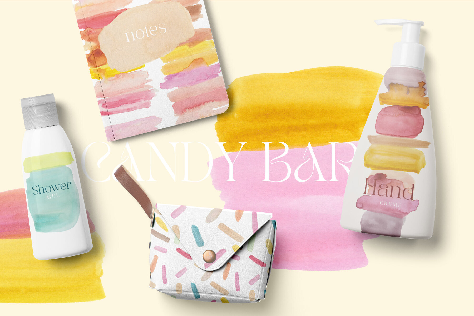 Candy Bar Watercolor Patterns 5