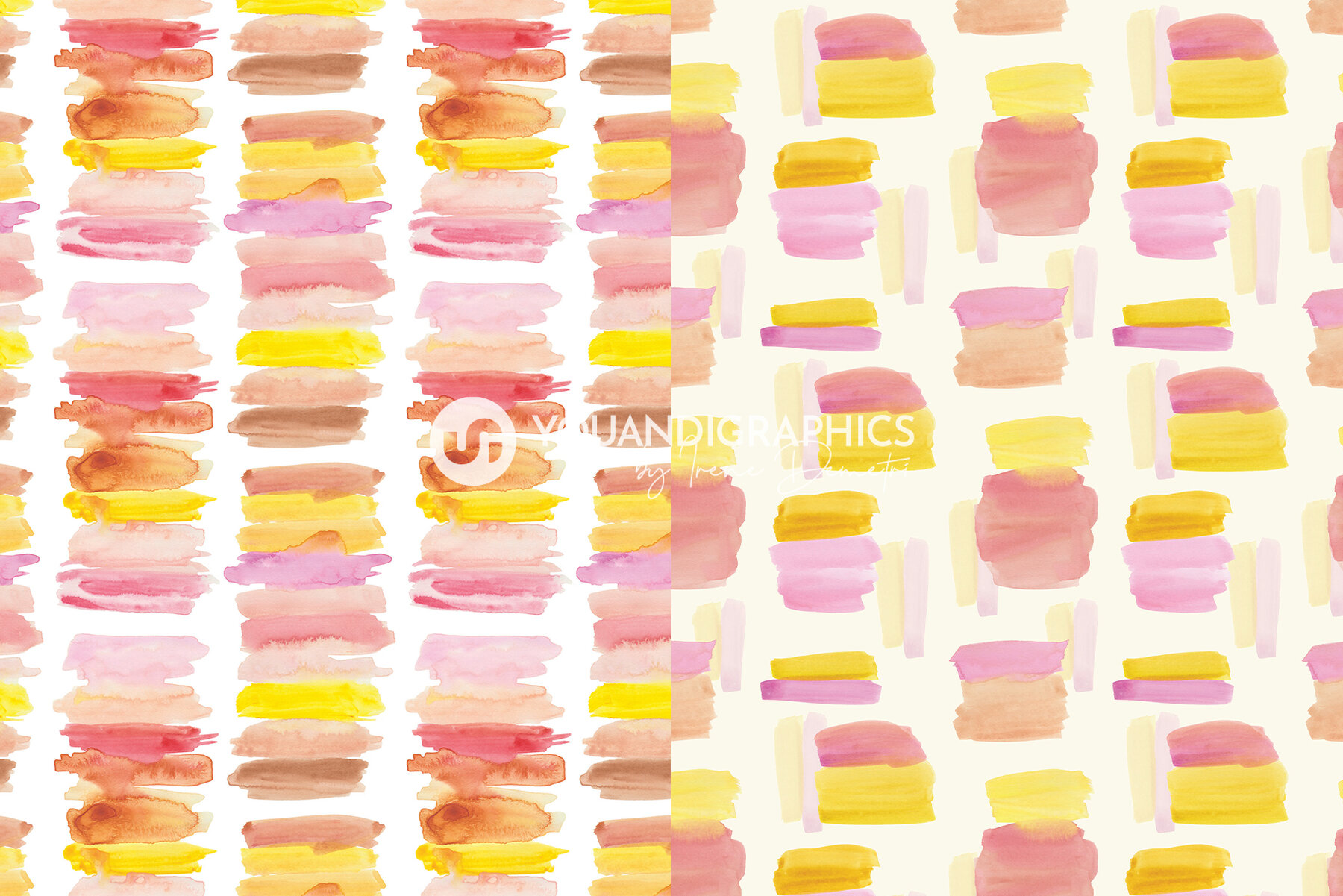 Candy Bar Watercolor Patterns 8