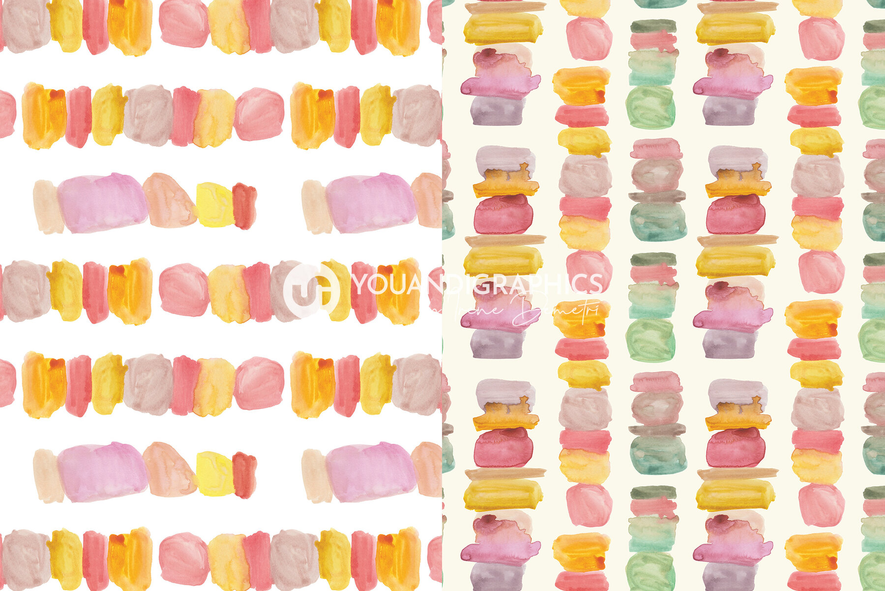 Candy Bar Watercolor Patterns 10