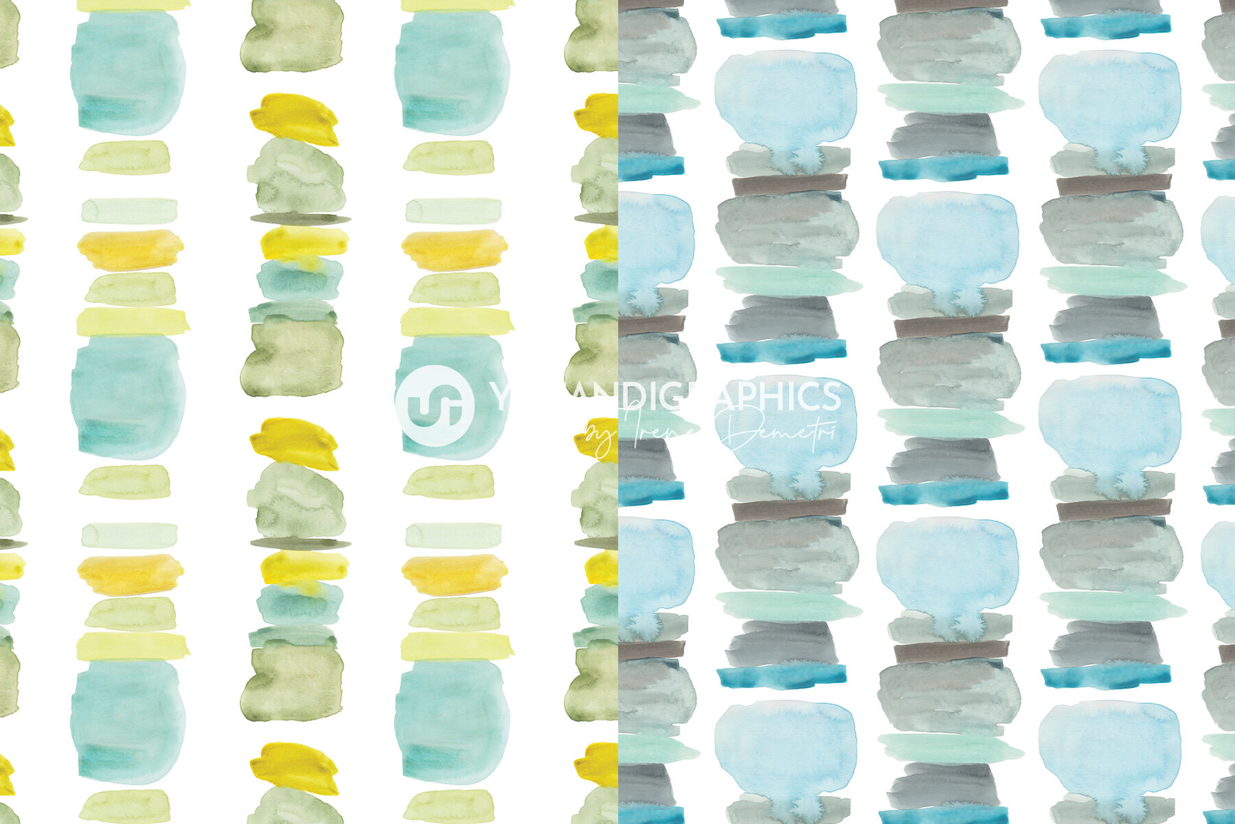 Candy Bar Watercolor Patterns 12