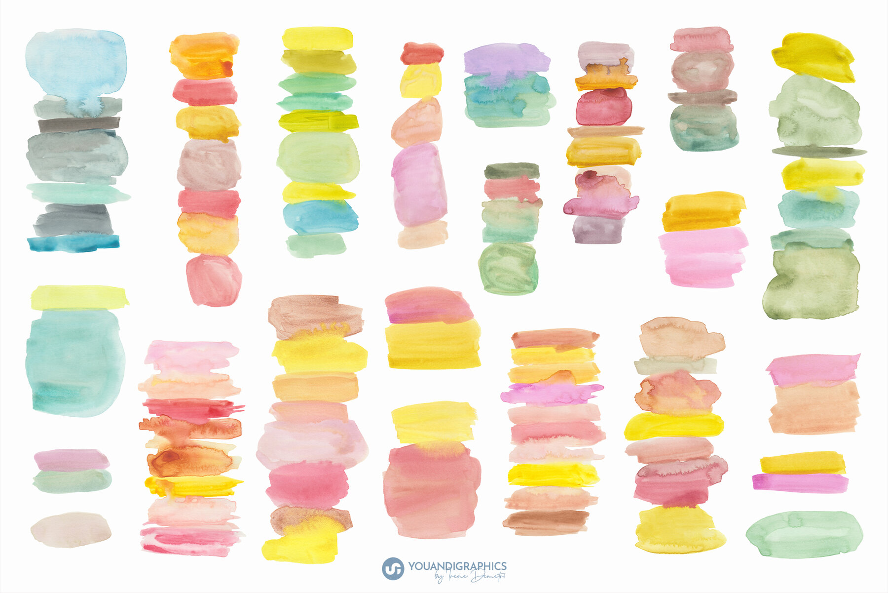 Candy Bar Watercolor Patterns 14