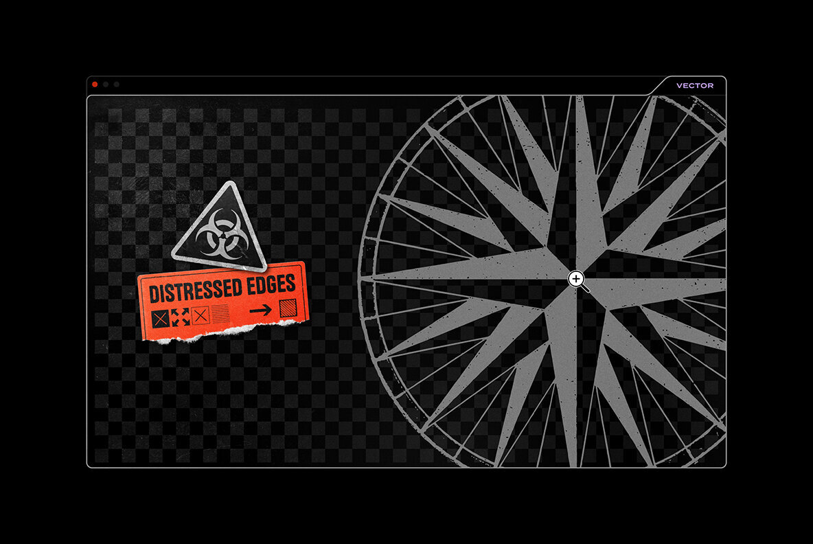 150 Geometric Shapes with Distressed Edges 4