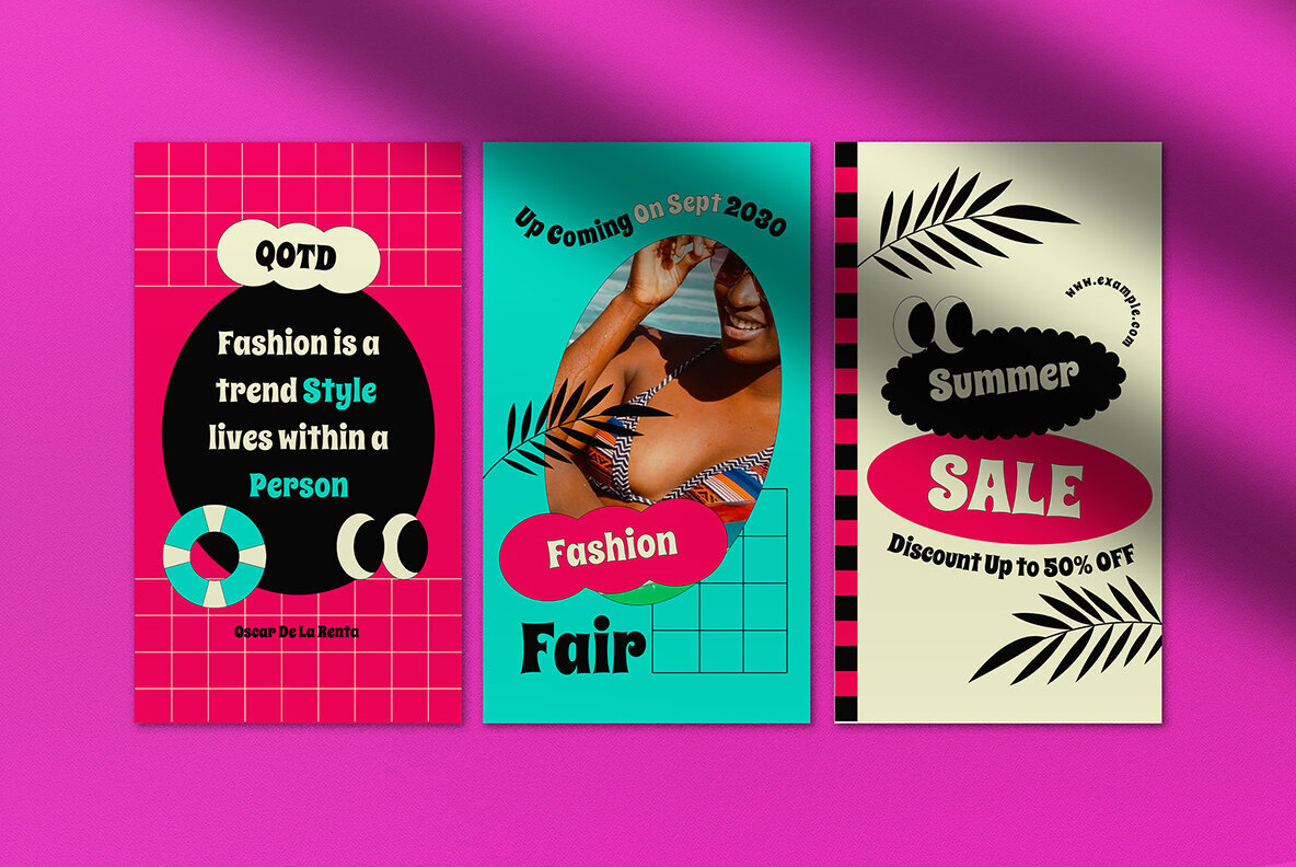 Retro Aesthetic Summer Sale Instagram Pack 5