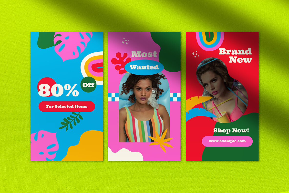 Modern Playful Summer Fashion Instagram Pack 5