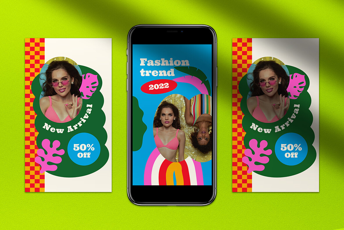 Modern Playful Summer Fashion Instagram Pack 6