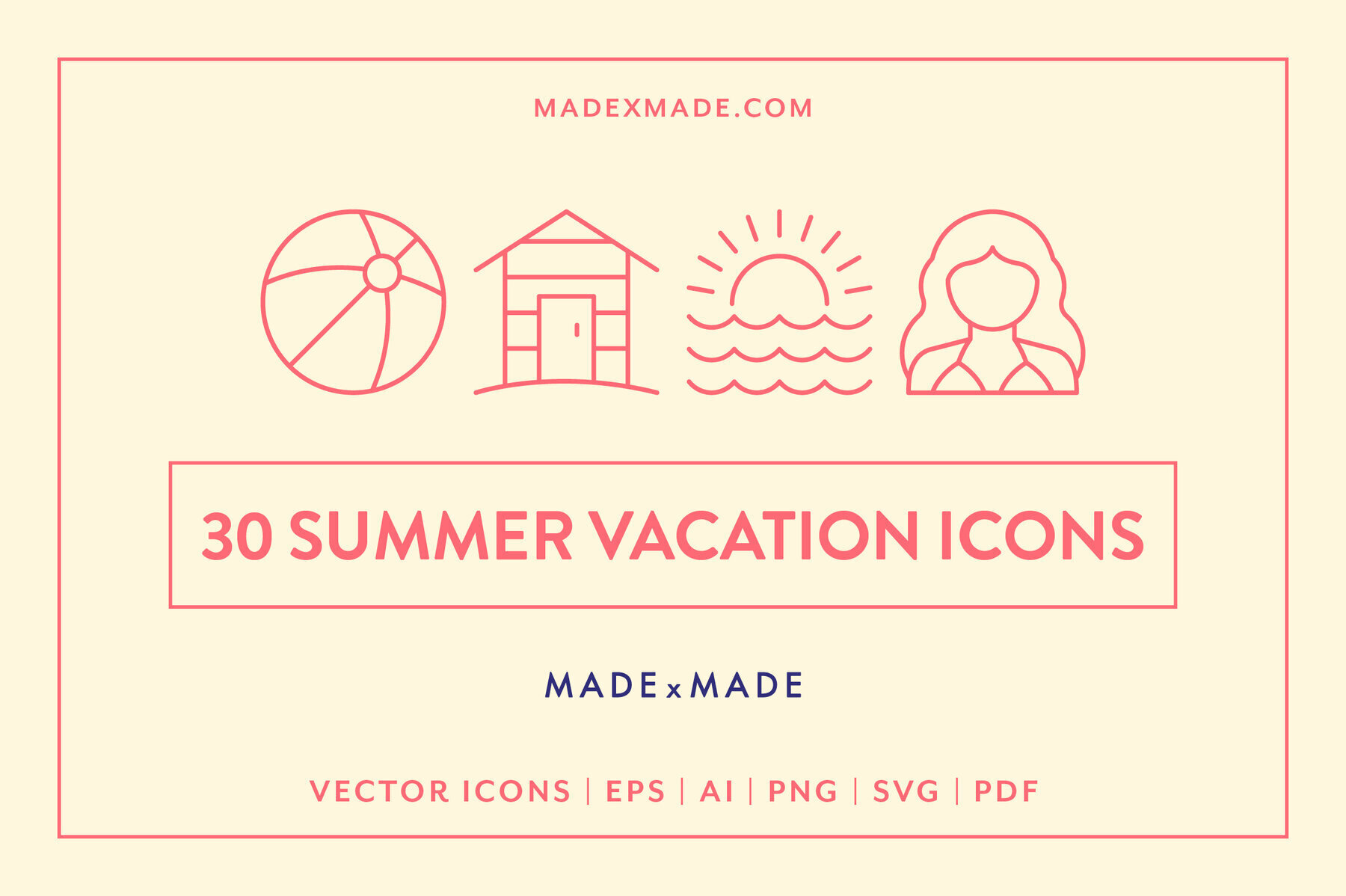 Summer Vacation Icons 1