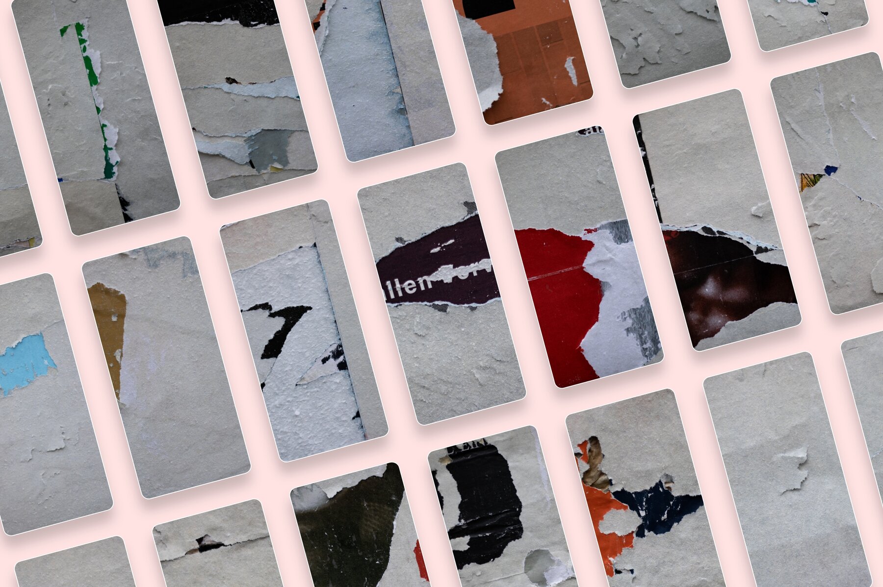 Walls of Berlin   Torn Paper Poster Textures 7