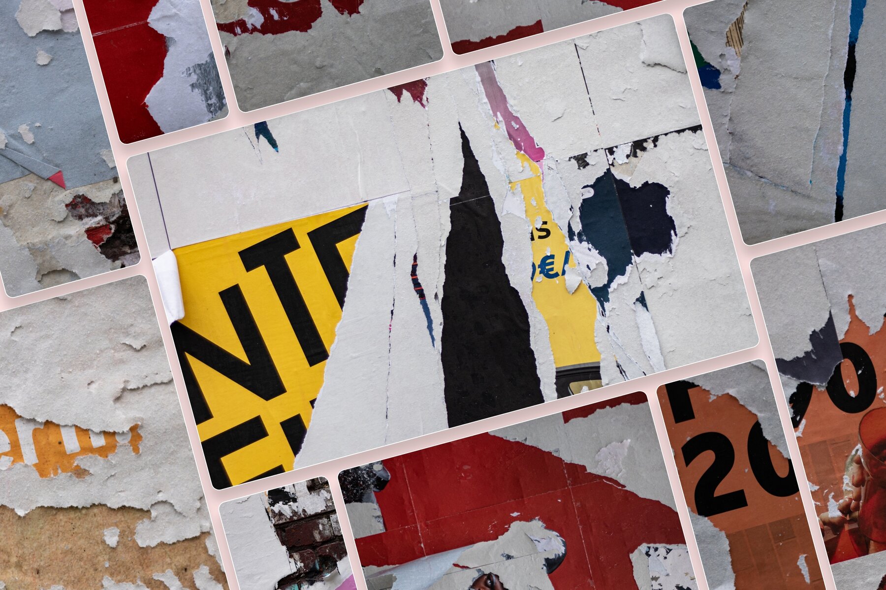 Walls of Berlin   Torn Paper Poster Textures 10