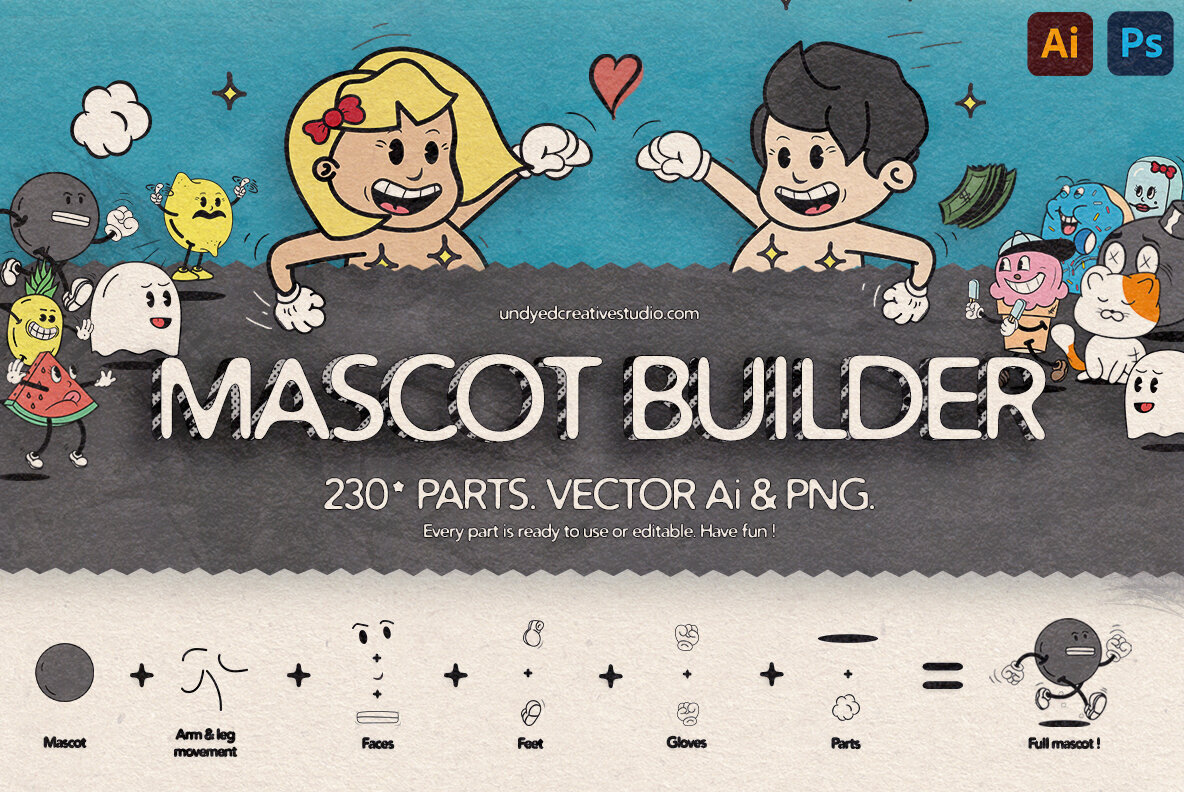 Mascot Builder   Retro Cartoon Character Toolbox 1