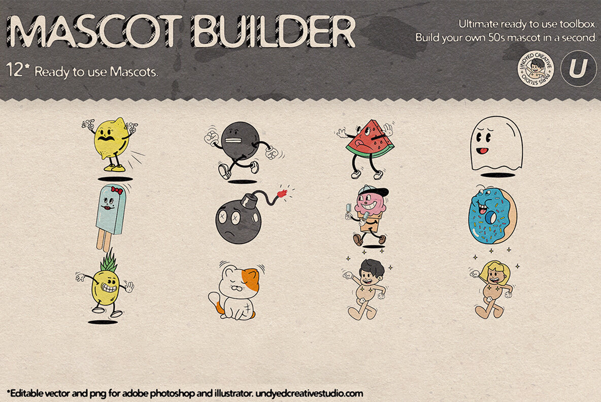 Mascot Builder   Retro Cartoon Character Toolbox 3