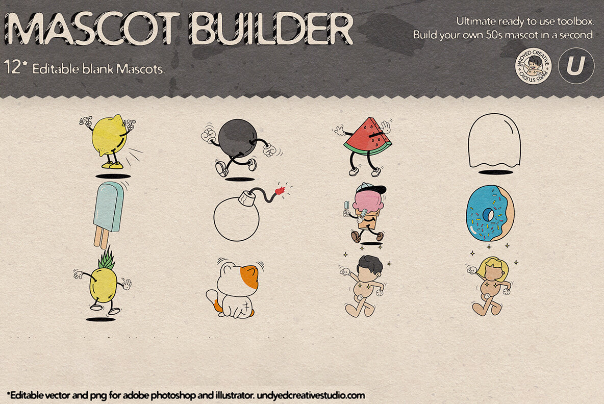 Mascot Builder   Retro Cartoon Character Toolbox 4