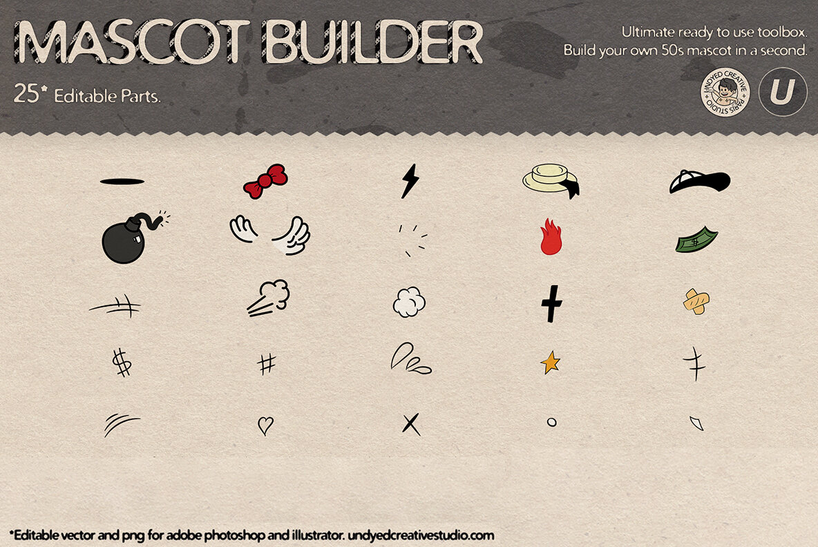 Mascot Builder   Retro Cartoon Character Toolbox 11