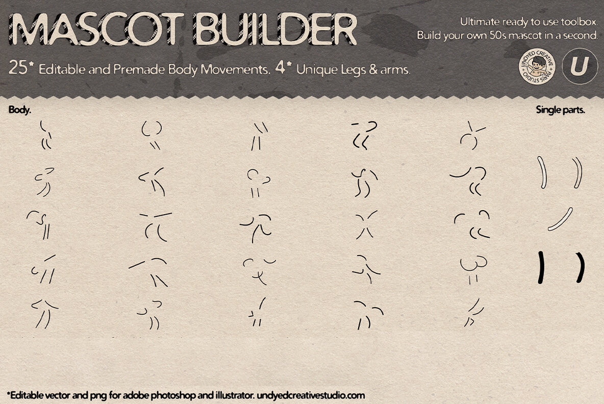 Mascot Builder   Retro Cartoon Character Toolbox 12