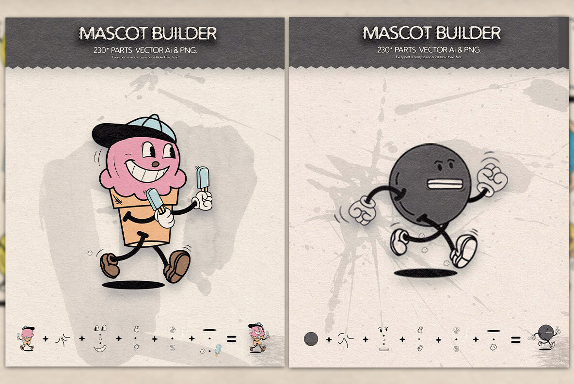 Mascot Builder   Retro Cartoon Character Toolbox 14