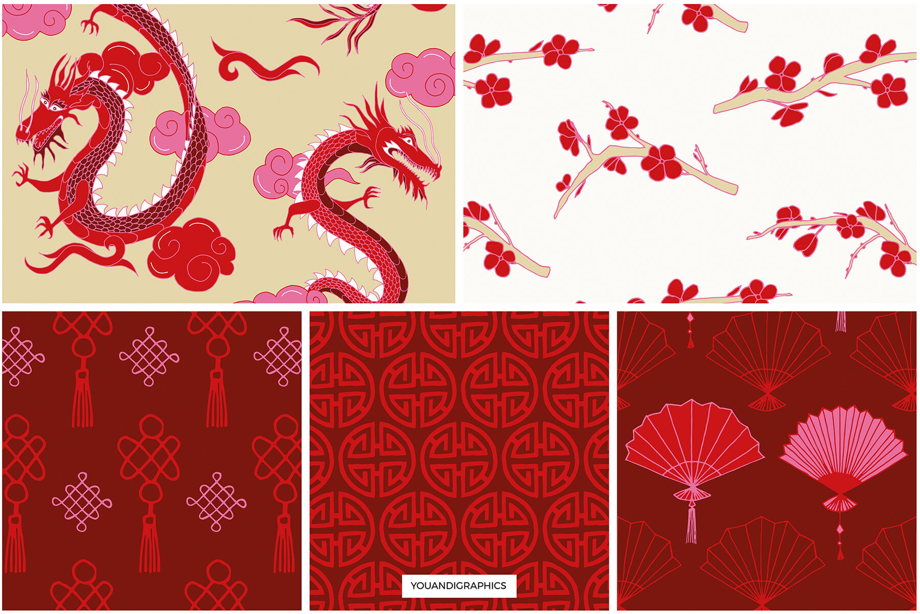 Chinese Seamless Vector Patterns 9