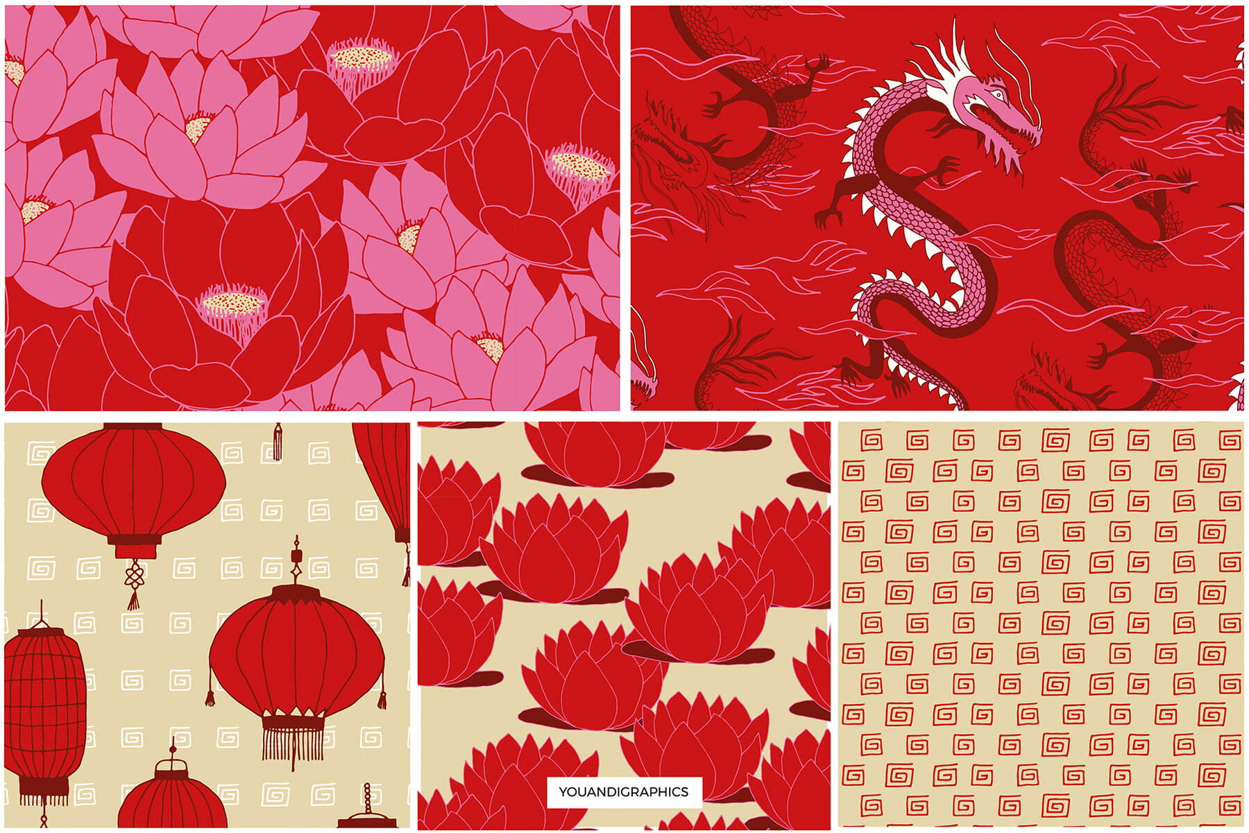 Chinese Seamless Vector Patterns 10