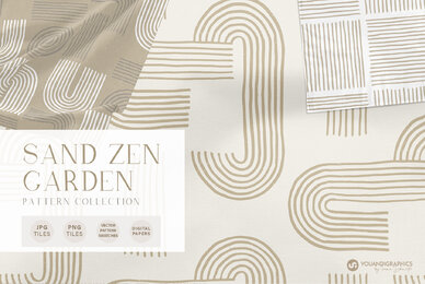 Sand Zen Garden   Seamless Patterns