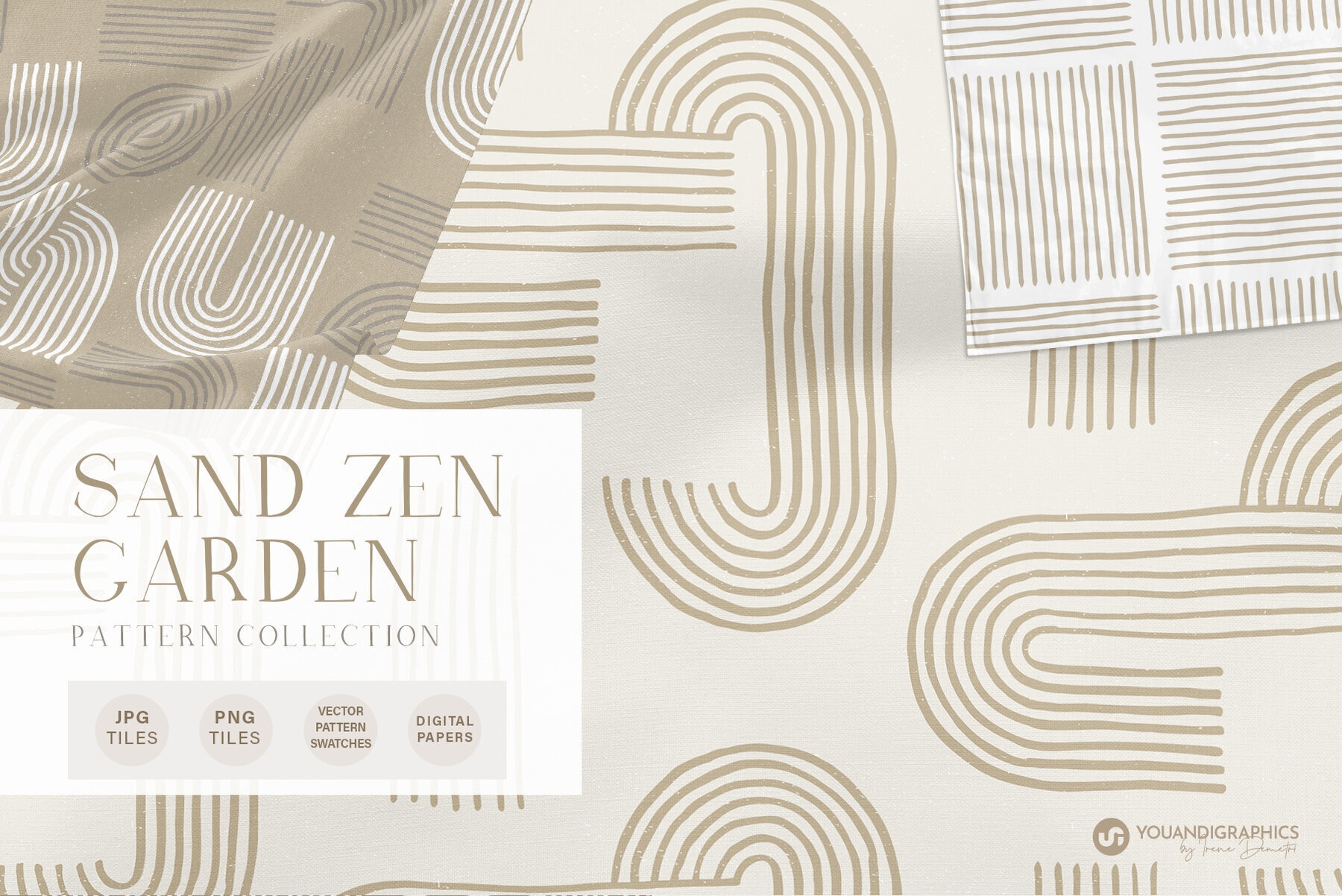 Sand Zen Garden   Seamless Patterns 1