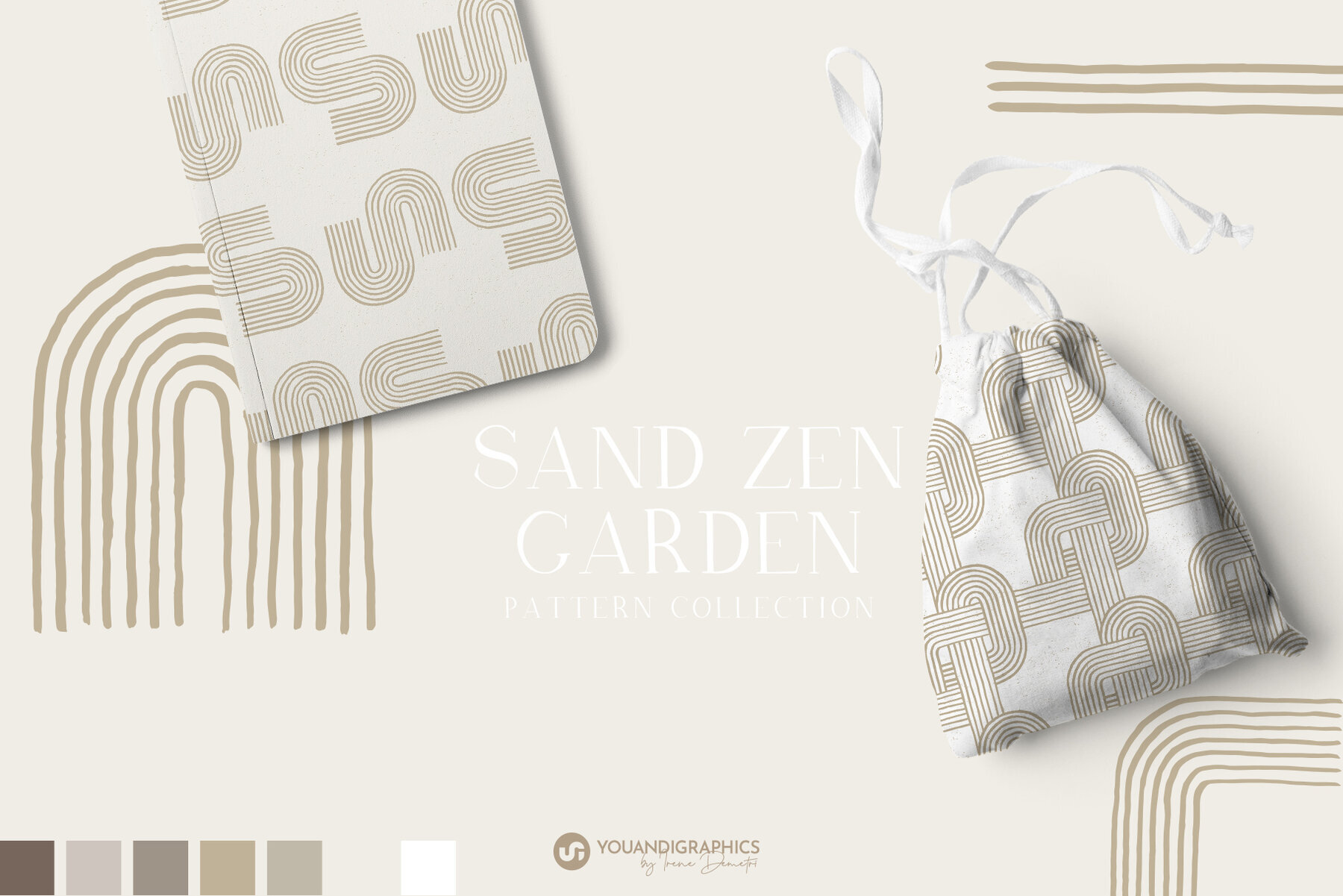 Sand Zen Garden   Seamless Patterns 4