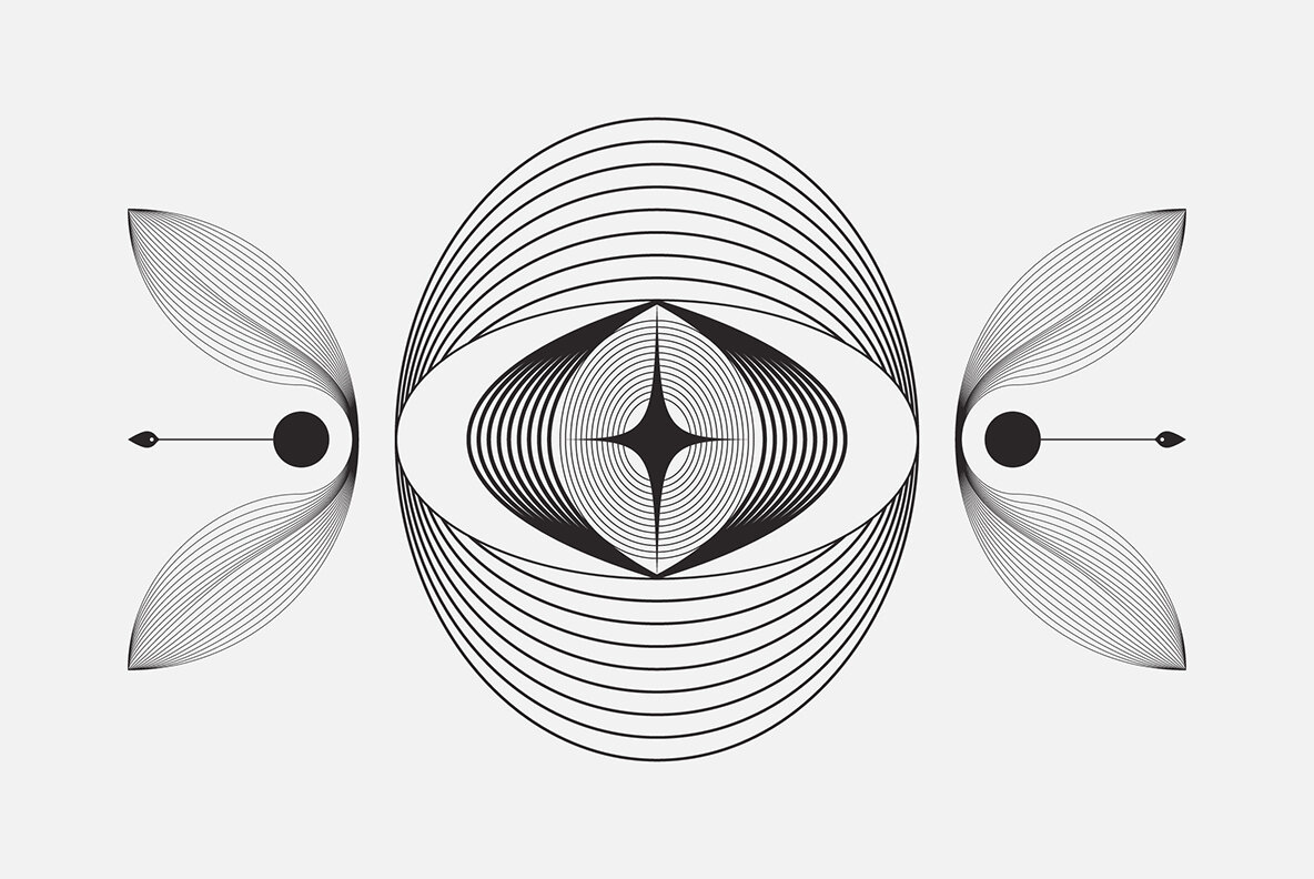 Abstract Boho Linear Vector Shapes 6