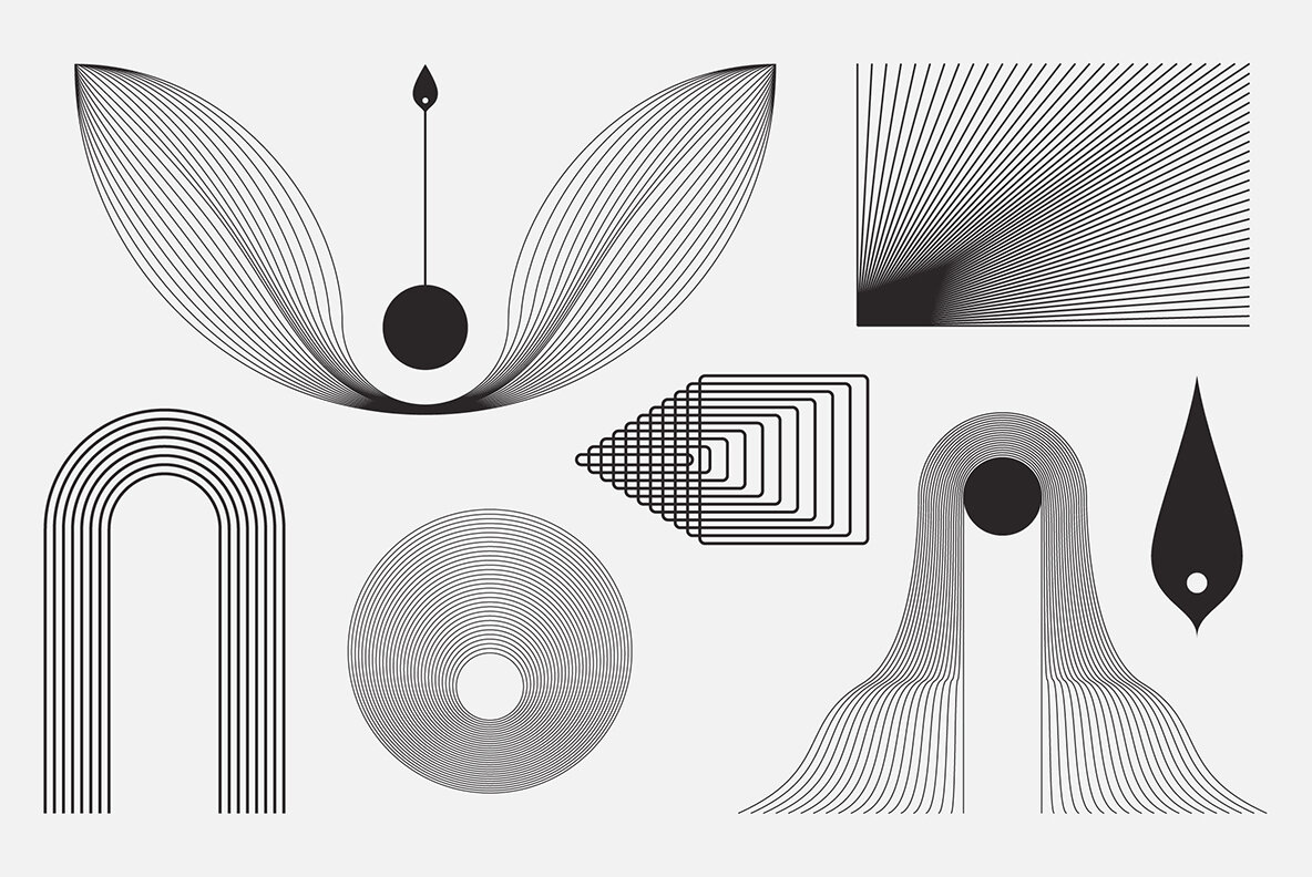 Abstract Boho Linear Vector Shapes 15