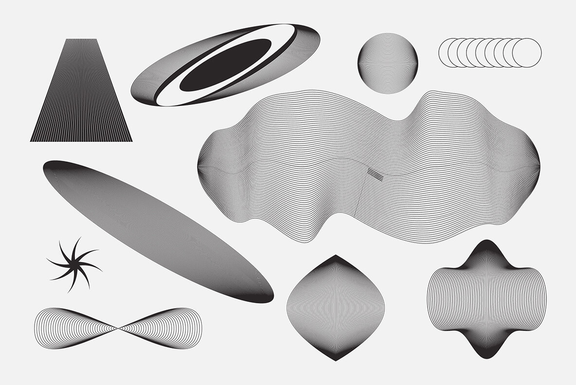 Abstract Boho Linear Vector Shapes 16