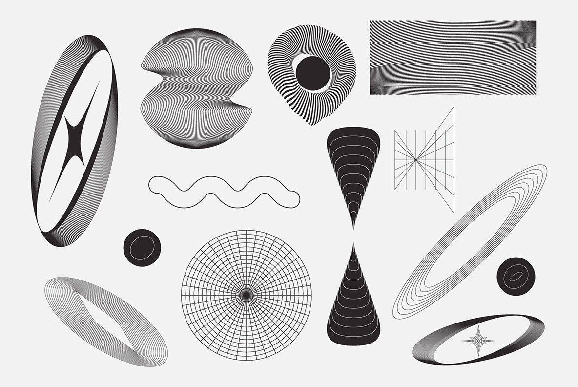 Abstract Boho Linear Vector Shapes 17