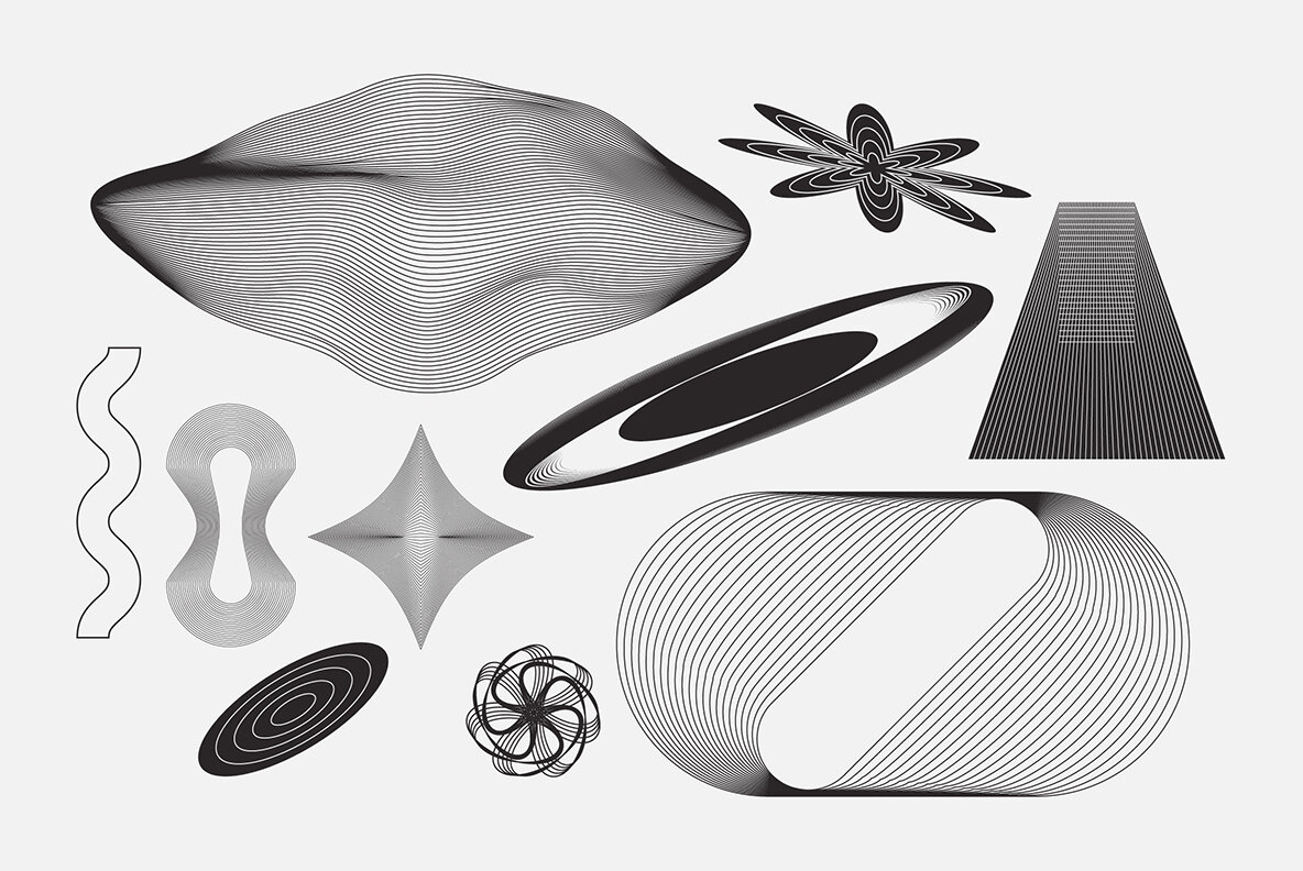 Abstract Boho Linear Vector Shapes 18