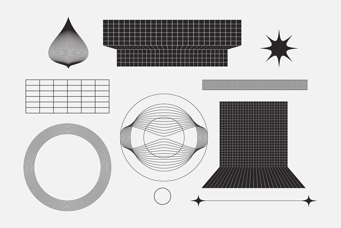 Abstract Boho Linear Vector Shapes 21