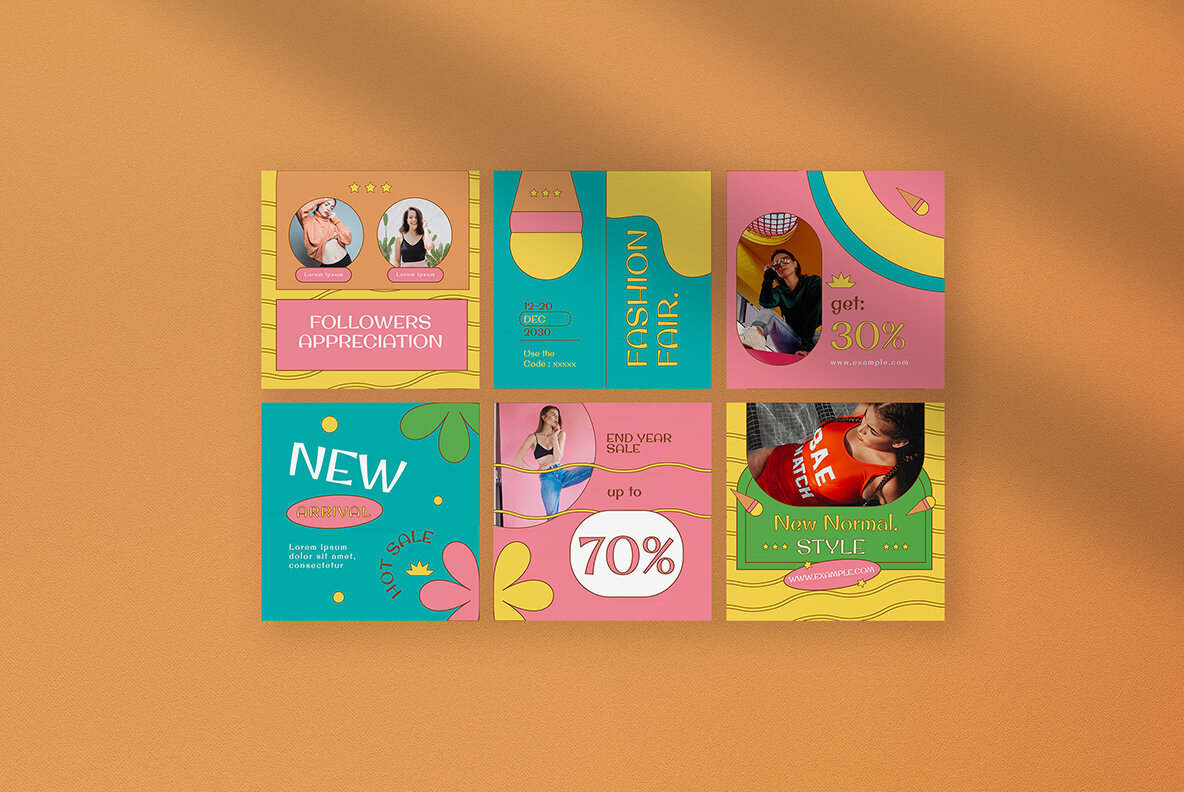 Blue Retro Summer Instagram Puzzle 5