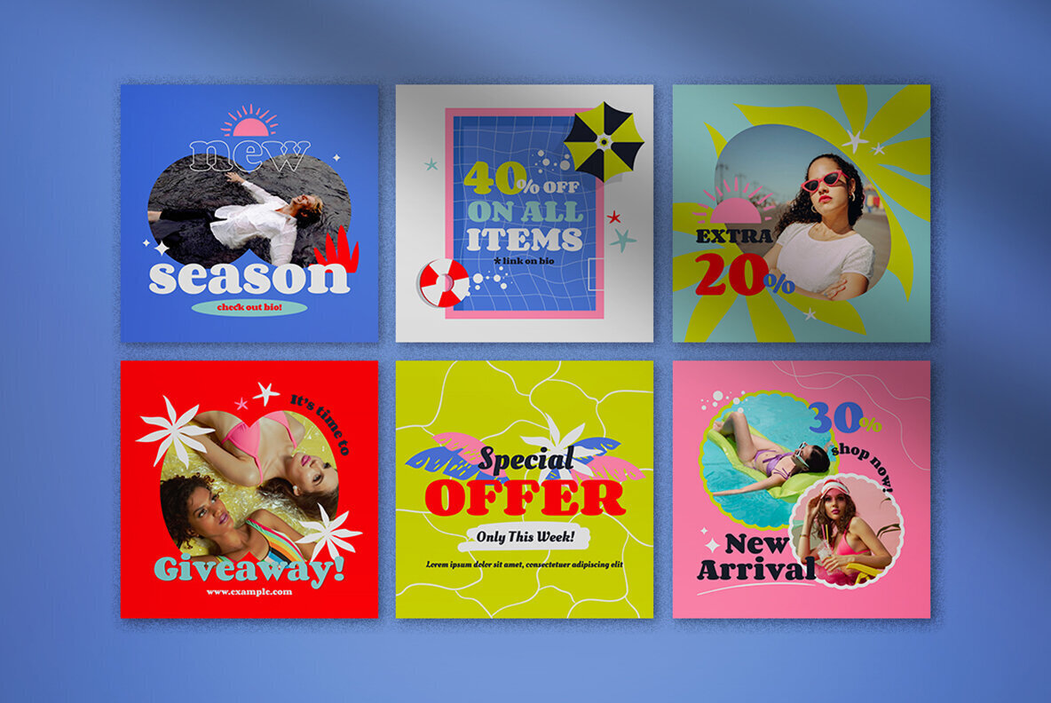 Lime Flat Design Summer Sale Instagram Pack 3