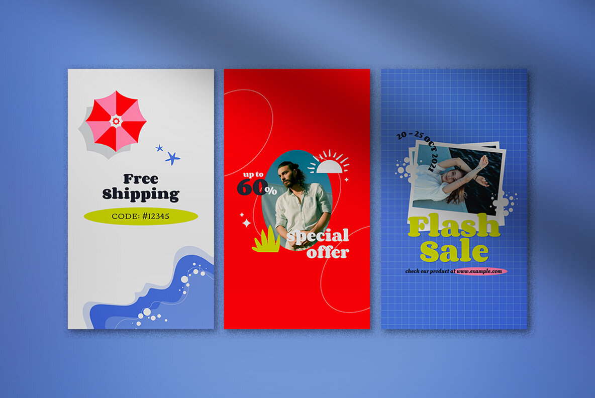 Lime Flat Design Summer Sale Instagram Pack 5