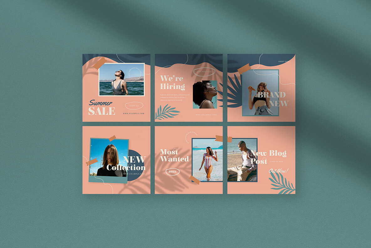 Navy Minimalist Summer Fashion Instagram Puzzle 5