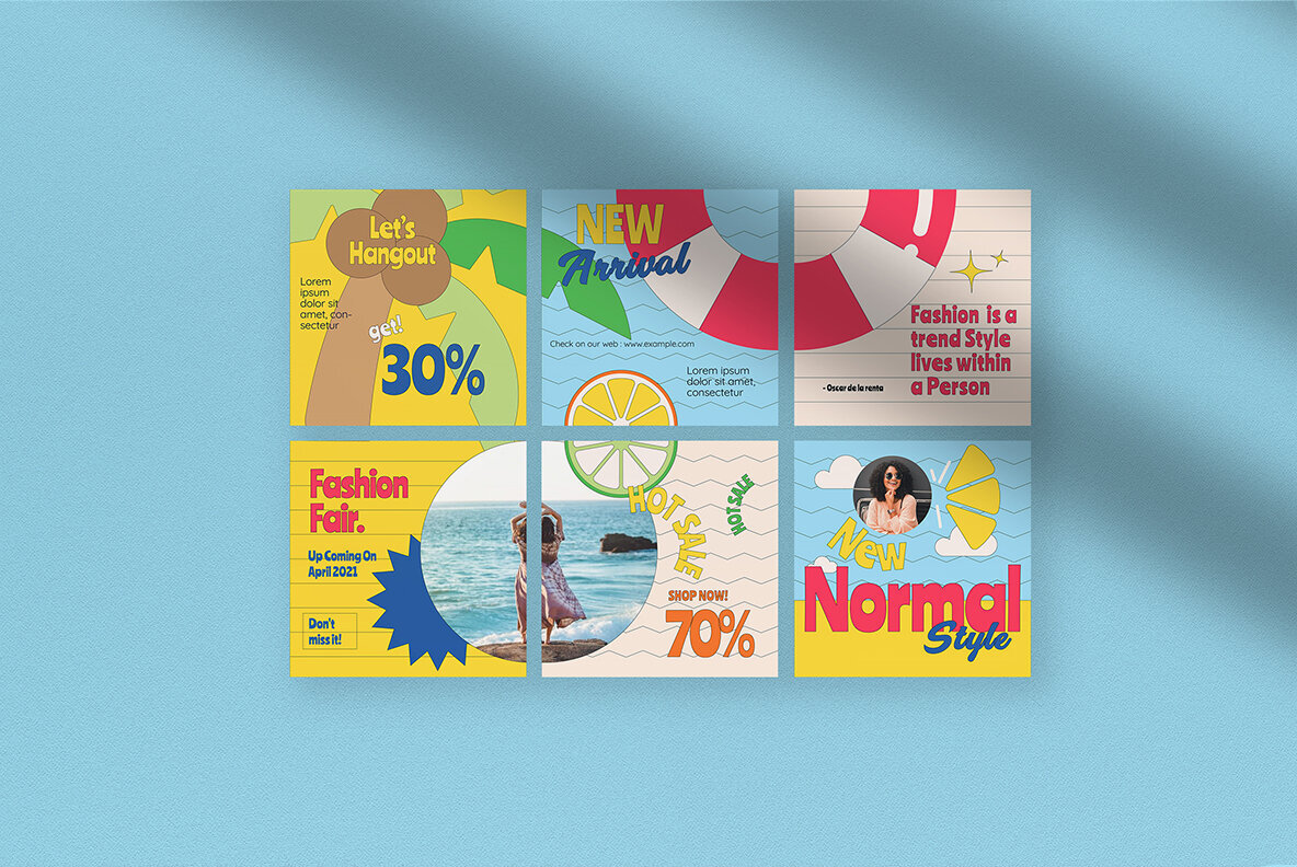 Peach Playful Fashion Summer Instagram Puzzle 5