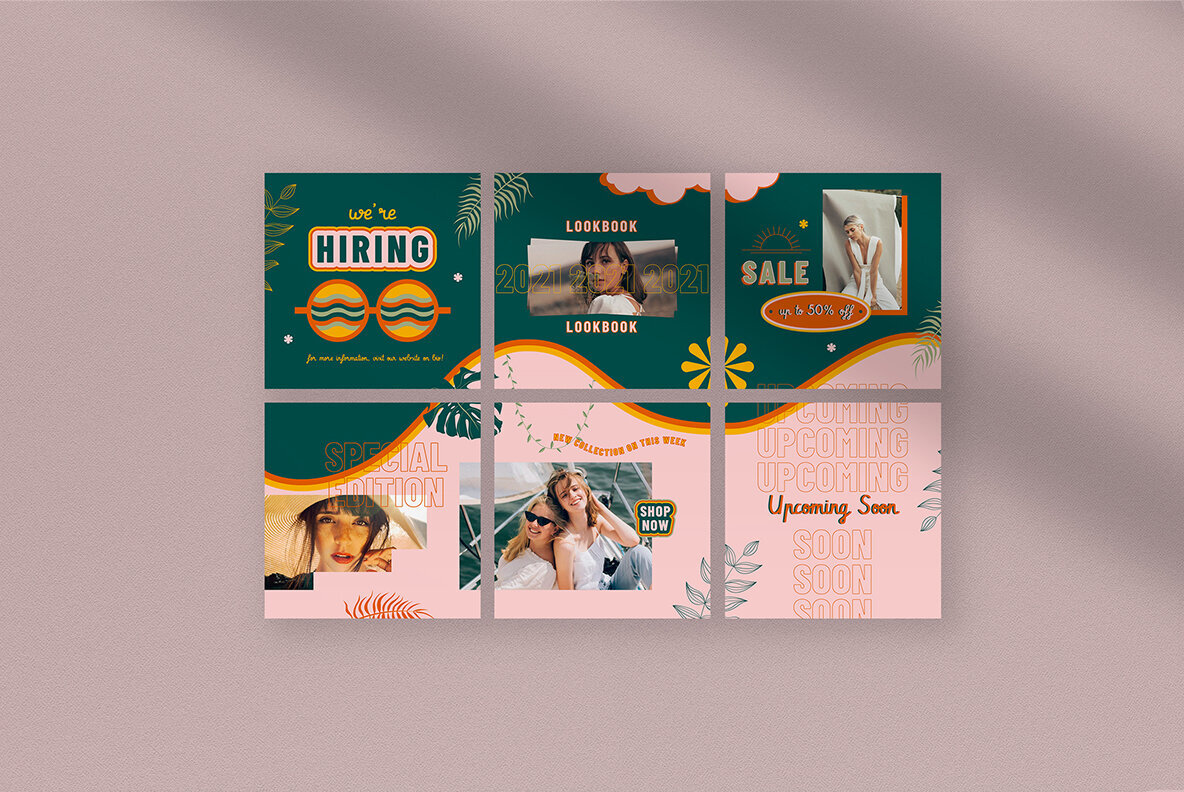 Pink Feminine Summer Instagram Puzzle 4