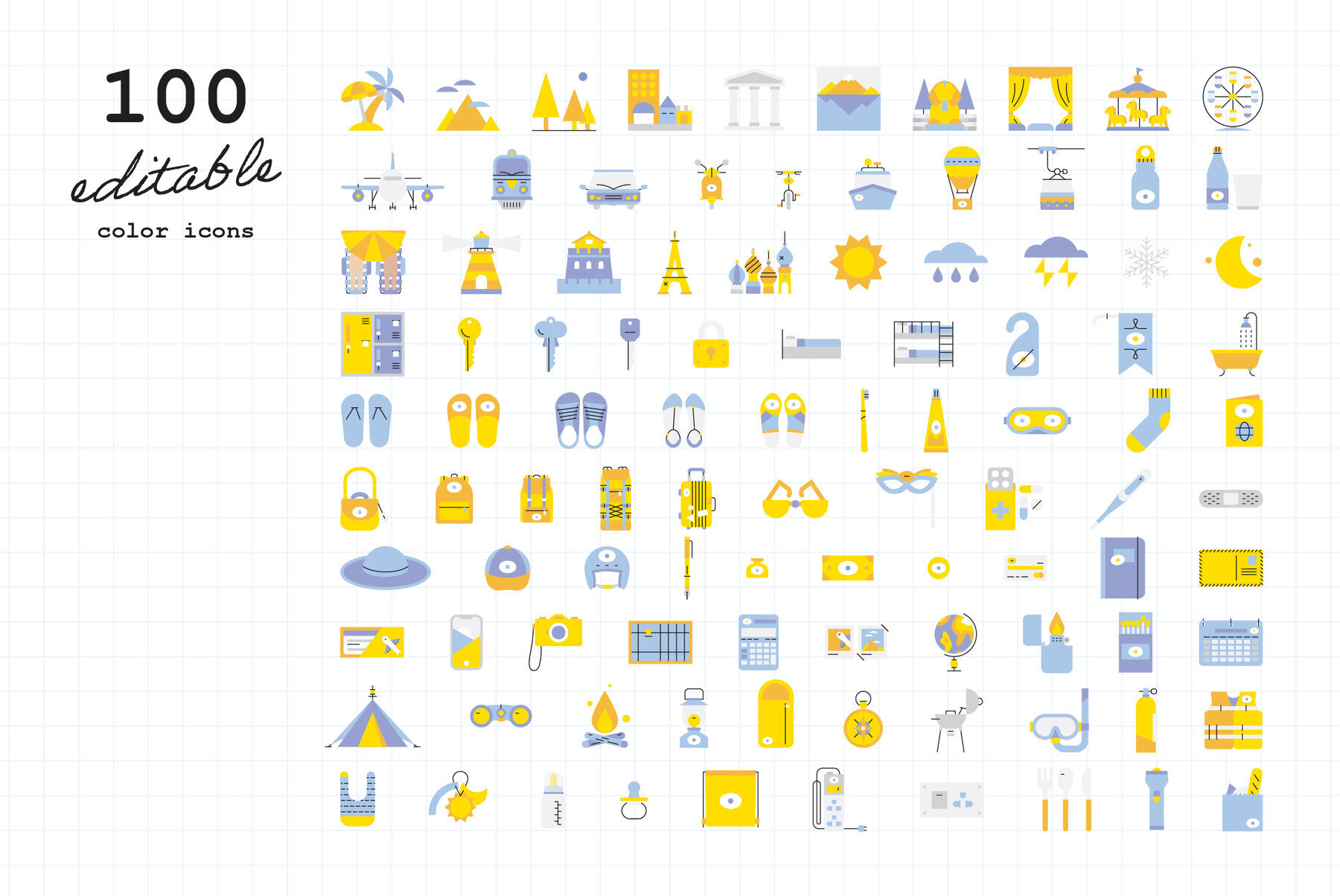 Travel Essentials Icon Collection 3