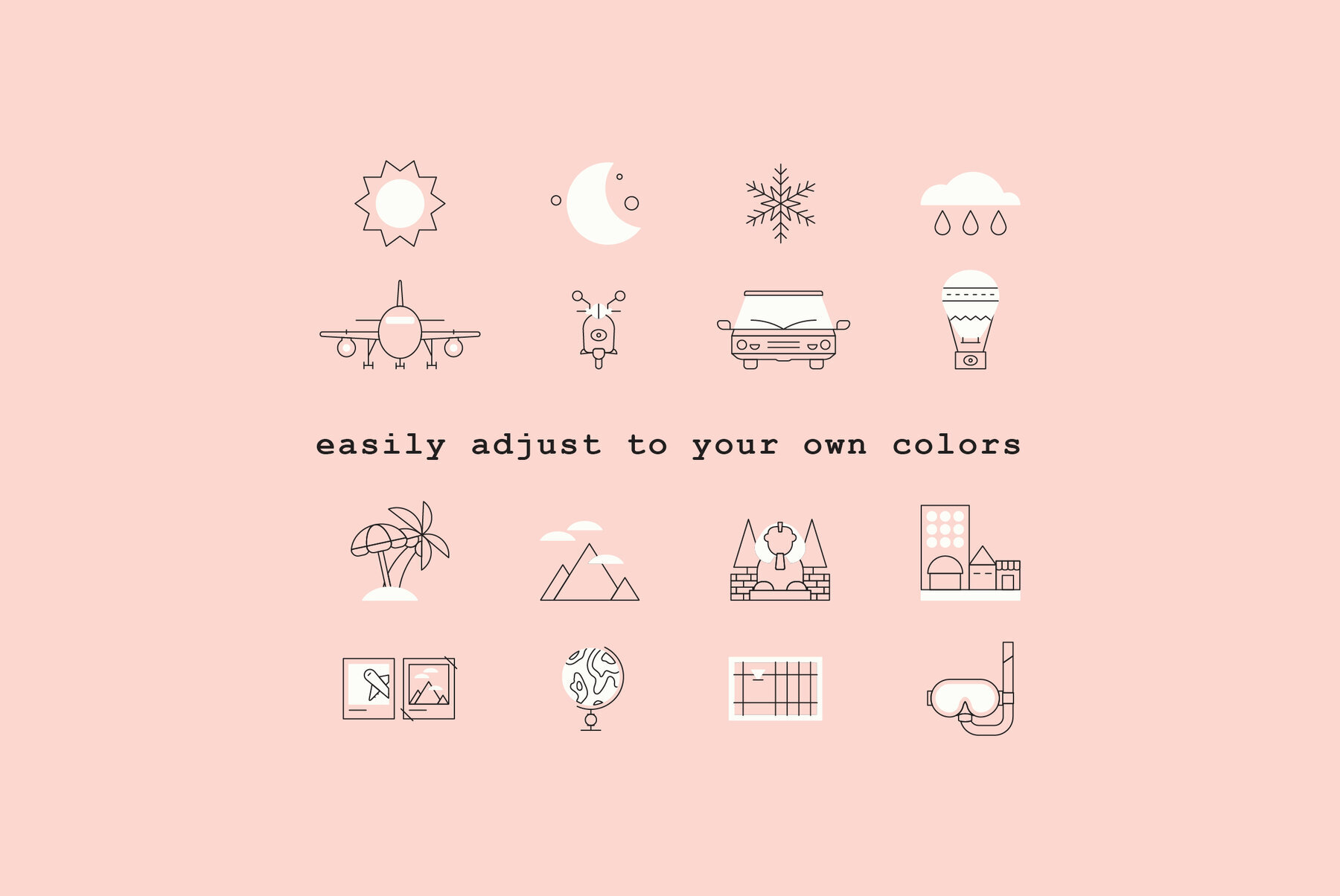 Travel Essentials Icon Collection 4