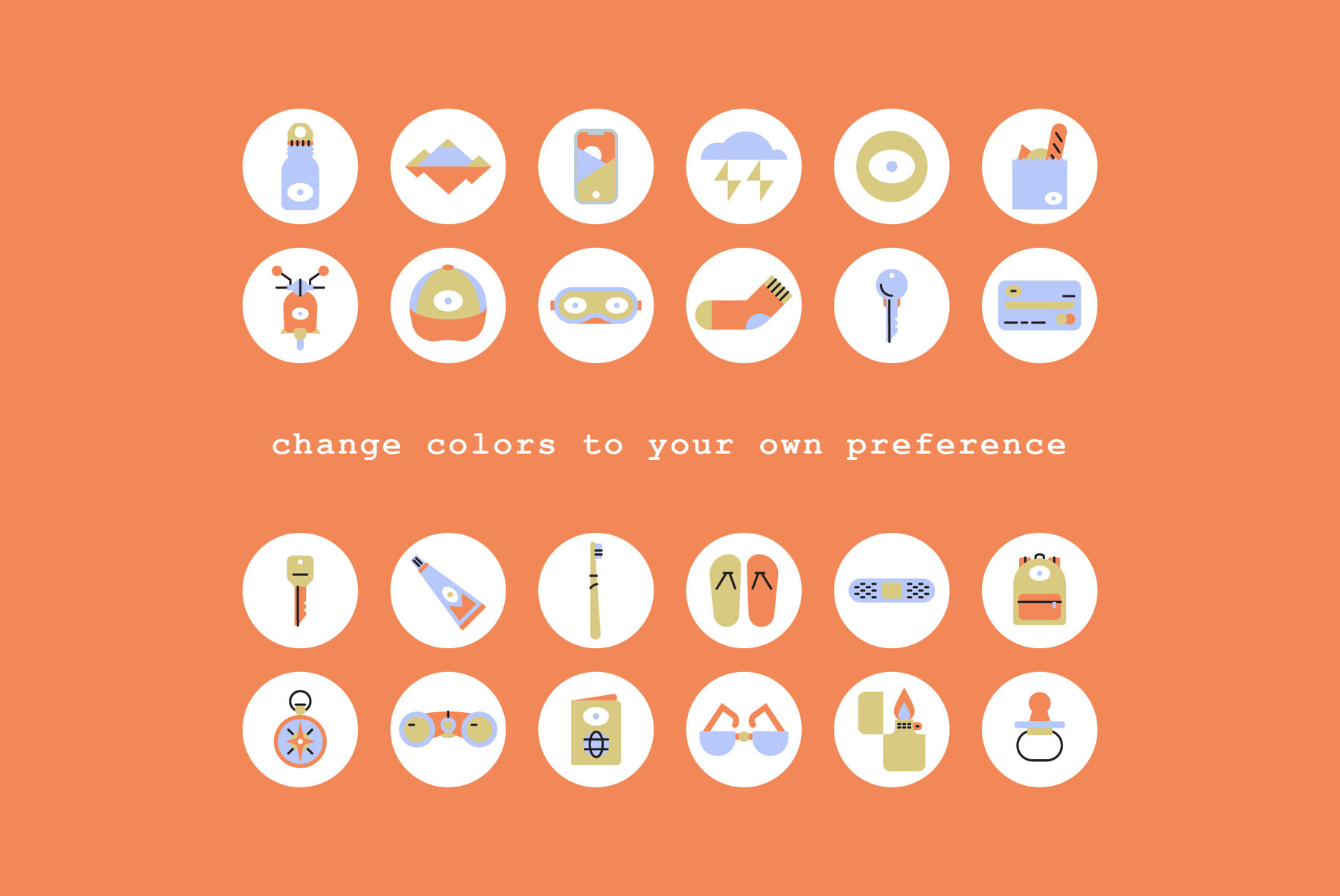 Travel Essentials Icon Collection 6